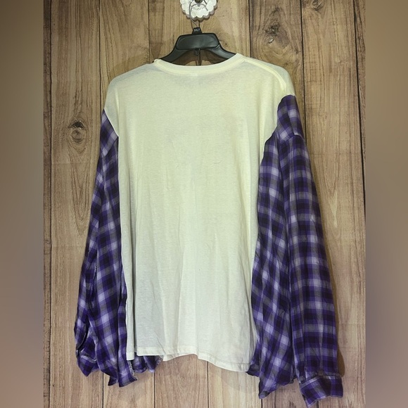 NWT Upcycled Ghosty Flannel Tee Size XL-XXL - Picture 4 of 4